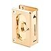 Prime-Line N 7365 Pocket Door Privacy Lock with Pull - Replace Old or Damaged Pocket Door Locks Quickly and Easily – Polished Brass, 3-3/4” (Single Pack)