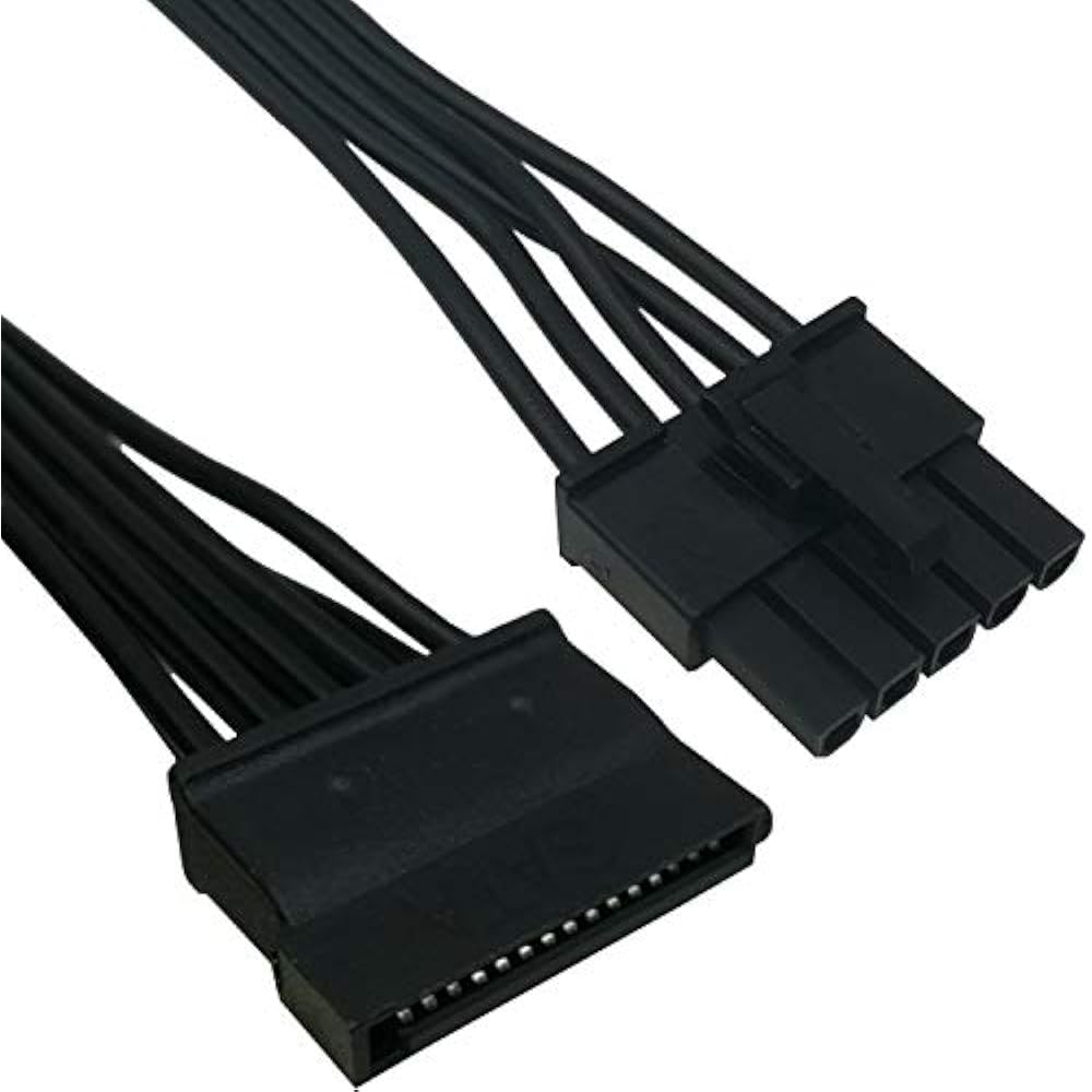 COMeap 5 Pin To 3X 15 SATA Hard Drive HDD Power Adapter Cable Only For