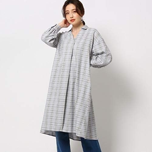 Amazon ザショップティーケー ミドルワンピース 洗濯機可 吸水速乾 親子コーデ スキッパーシャツワンピース レディース グレー 212 13 L ワンピース チュニック 通販