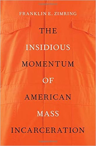 The cover of The Insidious Momentum of American Mass Incarceration. The background of the cover is an orange jumpsuit.