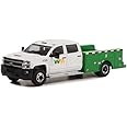 Greenlight 46100-C Dually Drivers Series 10-2018 Chevy Silverado 3500 Dually Service Bed - Waste Management 1:64 Scale Diecast