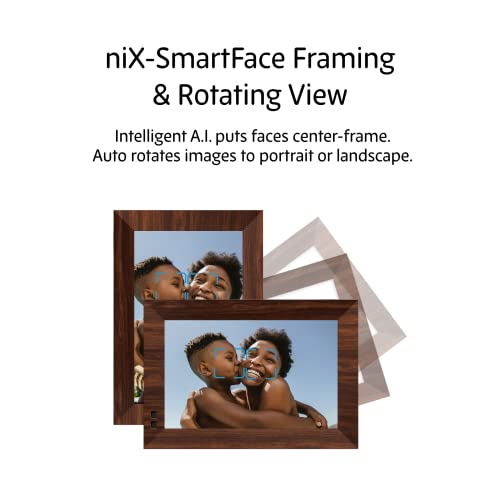 nixplay Smart Digital Picture Frame 10.1 Inch WoodEffect Share Video