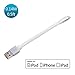 LINKPIN Apple Mfi Certified Lightning 8-Pin to USB Sync Cable Flat Cable - Silver 0.5ft/0.14 Meter