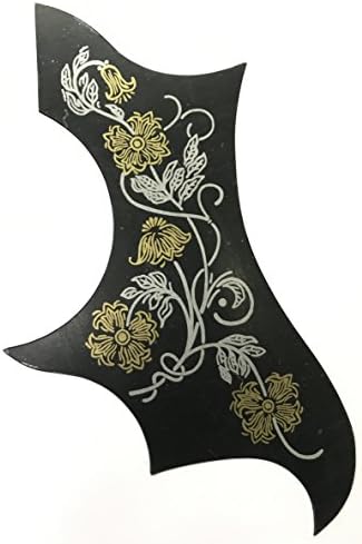 (MADE IN JAPAN) Black pickguard for acoustic guitar 27.4 x 17.6cm