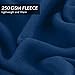 Utopia Bedding Fleece Blanket Twin Size Navy Soft Cozy Sateen Bed Blanket Microfiber