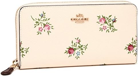 コーチ 財布 Coach Chalk Cross Stitch Floral アコーディオン ジップ ウォレット クロス ステッチ フローラル プリント レディース