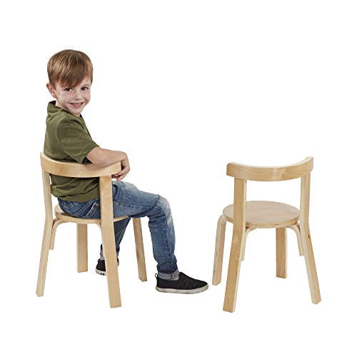 ECR4Kids Bentwood Round Table and Curved Back Chair Set, Kids Furniture