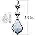 MISHIN Clear Crystal Maple Leaf Shaped Pendants with Octagon Beads Chandelier Prisms Hanging Drops Ceiling Light Decorations Parts,3.9 Inch,Pack of 10