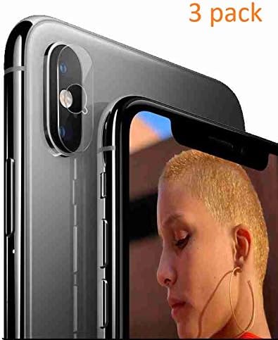 Compatible with iPhone Xs Max Camera Lens Protector, [3 Pack] [Anti-Scratch] High Definition Protector for Apple iPhone Xs Max 6.5", Ultra Thin 9H Transparent Clear Camera Tempered Glass Protector