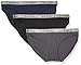 Calvin Klein Women's Radiant Cotton Bikini Panty, Black/Ashford Grey/Ocean Floor, Small