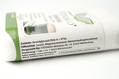STEVIAGO Stevia Tabs (Reb-A 97%) im praktischen Tabspender (200 Tabs) – Bild 4