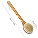 VAMIX 100% All Natural Boar Bristle Bath Dry Body Brush-Exfoliating Body Massager with Long Wooden Handle for Dry Brushing and Shower
