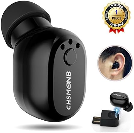 Bluetooth Headphone, CHSMONB Mini Bluetooth Earbud Wireless Earbud, 6 Hour Playtime Car Headset with Mic for iPhone and Android Devices.(1Piece)