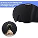 Eye Sleep Sleeping Mask for Blocking Out Unwanted Light, 3D Design without Pressure to eyes, with Sleeping Ear Plugs (Gray) (black)
