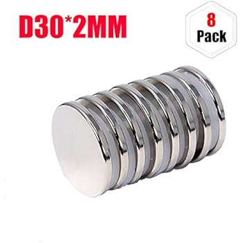 Qusure Strong Neodymium Disc Magnets (8Pack) 30x2MM - 1.18