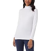 32 Degrees Women's Cozy Heat Base Layer Mock Neck Top - Thermal Long Sleeve Shirt for Winter Layering
