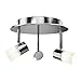 Artika CL36W-HD1 Essence Flare RD Multi-Directional Flushmount Ceiling Light Fixture 3x6W with Integrated LED, Chrome Plated Finish