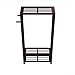 Stony Edge Wood Coat & Shoe Garment Rack and Hat Stand for Hallway or Front Door Entryway – Free-Standing Clothing Rail Hanger – Easy to Assemble – Espresso