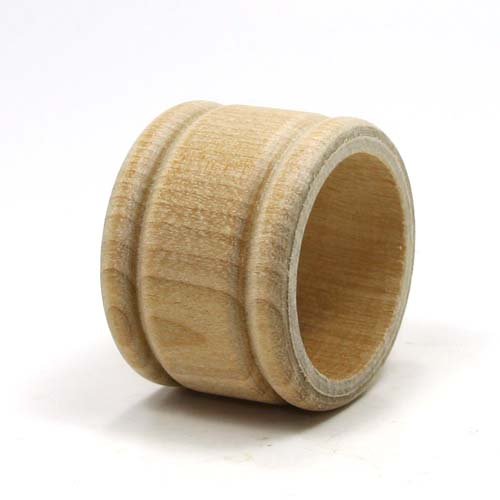 Mylittlewoodshop - Pkg of 12 - Napkin Ring Colonial - 1-3/4 in diameter unfinished wood(WW-NR0150-12)