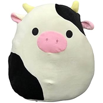 Amazon.com: Squishmallow Kellytoy 13" Black and White Cow Super Soft