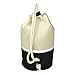 DALIX Large Rope Drawstring Backpack Carry Bag in Black White and Natural