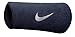 Nike Swoosh Doublewide Wristbands (Obsidian/White, OSFM)