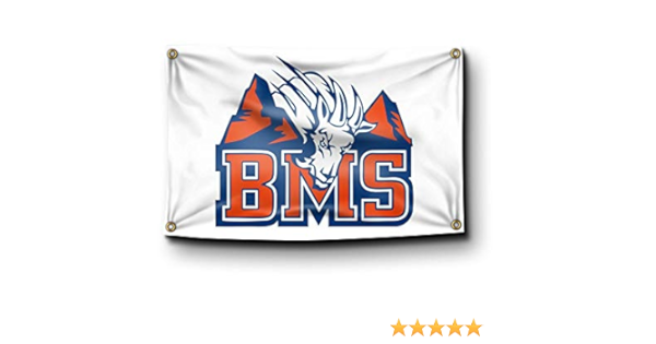 Banger White Bms Blue Mountain State University Mountain Goats College School Logo Funny College Dorm Flag Banner Tapestry Poster Meme 3x5 Feet Thad Castle Alex Moran Buy Online At Best Price