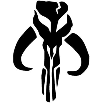 Amazon.com: Mandalorian Skull Silhouette 6" Vinyl Sticker