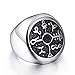 ELFASIO Men Stainless Steel Rings The Seal of Solomon Key of Solomon Seal Symbol Wiccan Vintage Jewelry