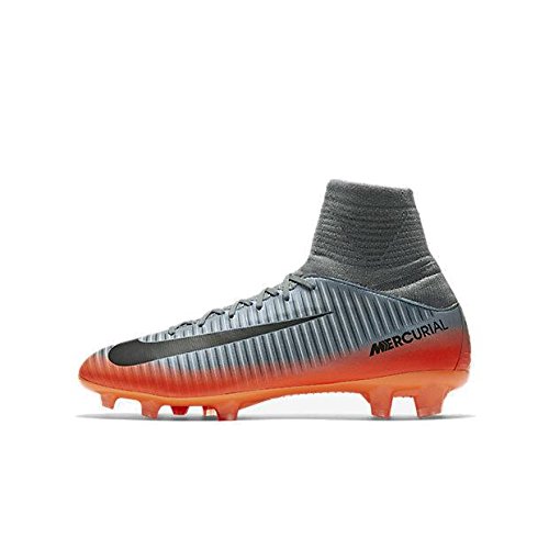 Nike Kids  Jr. Mercurial Superfly V CR7 FG Soccer Cleat (Sz. 5.5Y) Cool Grey, Metallic Hematite