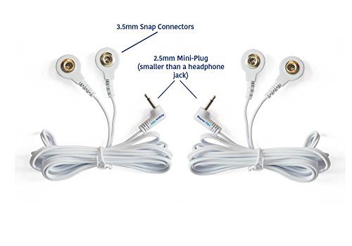 Tens Replacement Lead Wires, 2 Snap Connectors (2 Pack), Discount Tens Brand