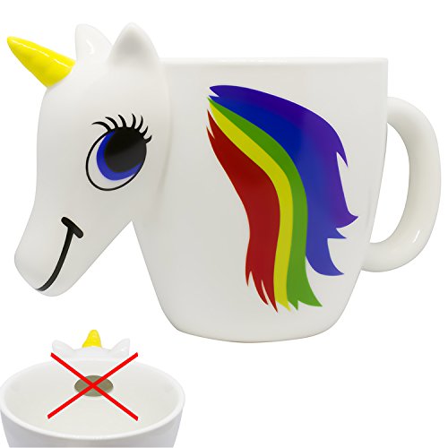 Vanilla Tree NO HOLE Design Ceramic Magic Heat Color Changing 3D Coffee Unicorn Mug Rainbow