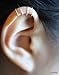 123) Tiny Double Lines Ear Cuff For Upper Cartilage, Sterling Silver, 14k Gold Filled, etc.