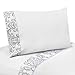 Lavender, Gray and White Elizabeth Damask Print Girl Toddler Bedding Children and Kids 5pc Set