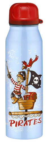 Alfi 5337643050 Isolier-Trinkflasche edelstahl (0,5 Liter) pirates blau
