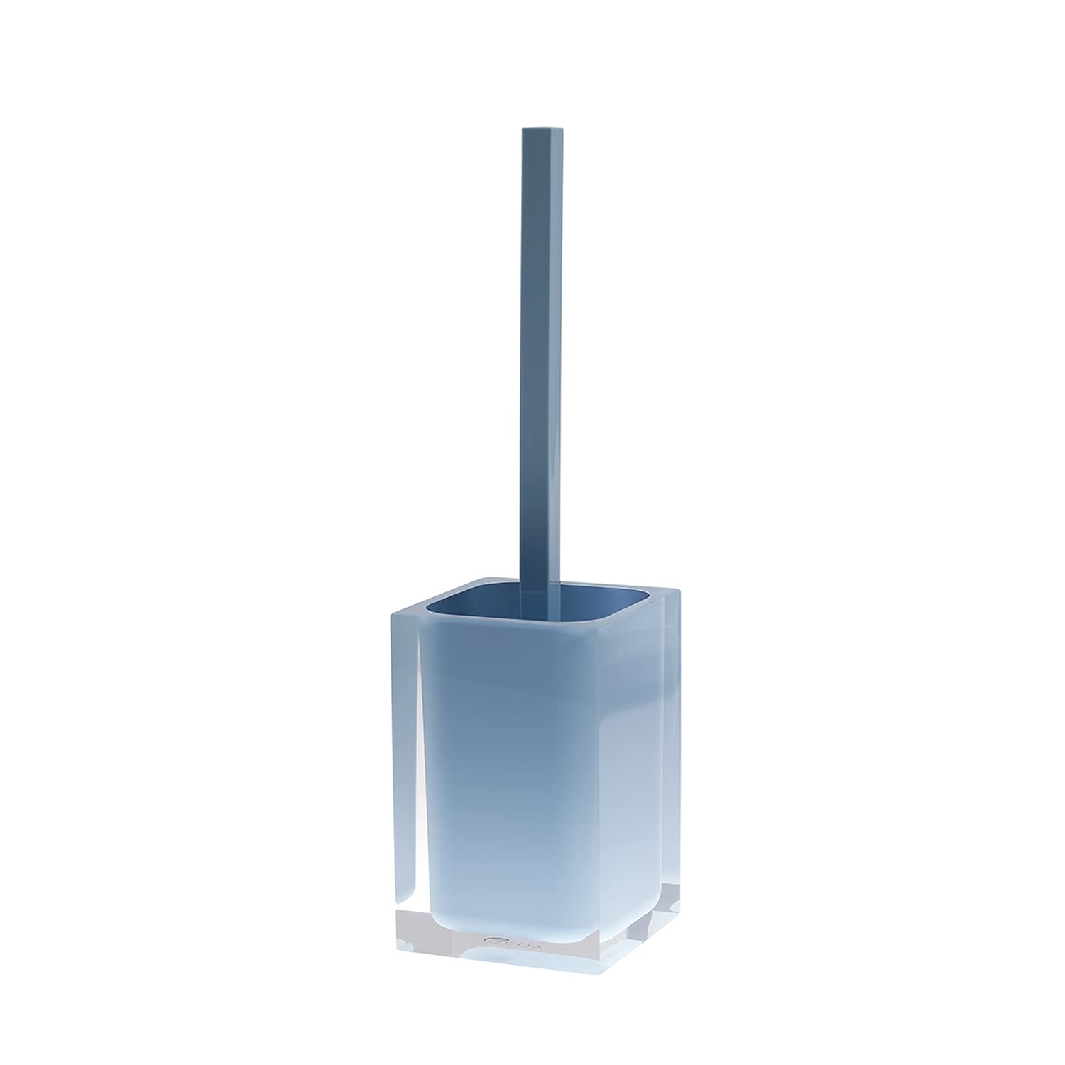 Gedy Auckland Light, Dimensions and Weight: 37.5 x 9.8 x 9.8 cm & 0.85 kg, Made Clear Resin, Toilet Brush Design by R&S, Handmade, 2 Year Warranty, Sky Blue, Unica