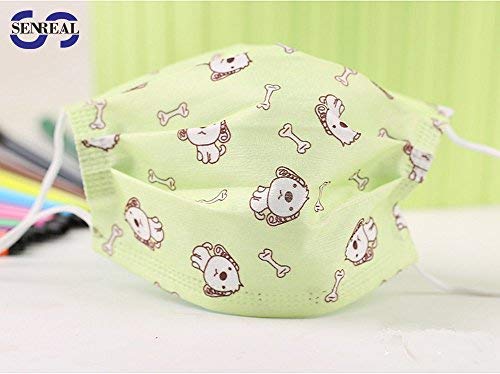 Surgical Mask 20Pcs Disposable Face Mask Cute Print Flu Mask 3 Layers Earloop Mouth Mask Half Face Windproof Mask Anti-dust Cotton Face Mask for Men and Women - Thumbnail 3