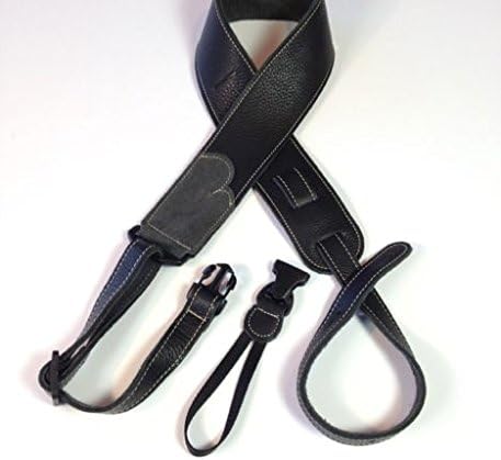 2.5" Glove Leather with Suede Backing and Quick Release Loop Resonator Dobro Strap