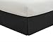 Luxury Hotel Tailored Bed Skirt, Box Pleats, 14 Inch Drop, King, Black