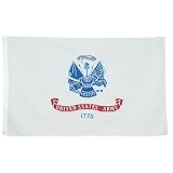Front Line Flags Army Flag 3x5 ft, Embroidered Heavy Duty & Double-Sided | Military Banner for Inside/Outside Use | UV Protected Long Lasting Nylon | Brass Grommets for Easy Display | US Army Flag