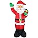Fanshunlite Christmas Inflatable 8FT Santa Claus Carry Gift Box Lighted Blow-Up Yard Party Decoration Xmas Airblown Inflatable Outdoor Indoor Home Garden Family Prop Yard