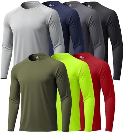 ZITY 3 Pack Long Sleeve Shirts for Men UV Sun Protection UPF 50+