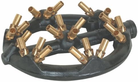 AmGood Chinese Wok Range Jet Burner/Propane Gas/Copper Tips/Cast Iron Body, (23 Tips Propane Gas Jet Burner)
