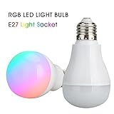 Multi Color LED Light Bulb RGB RF 2.4G Remote Control Bulb Smart Light Dimmable Color Changing Ball Timer Bulb E27 Lamp 360°Beam Angle 5W 420lm Bulb for Party/Bar/Wedding/Home Decoration by DotStone