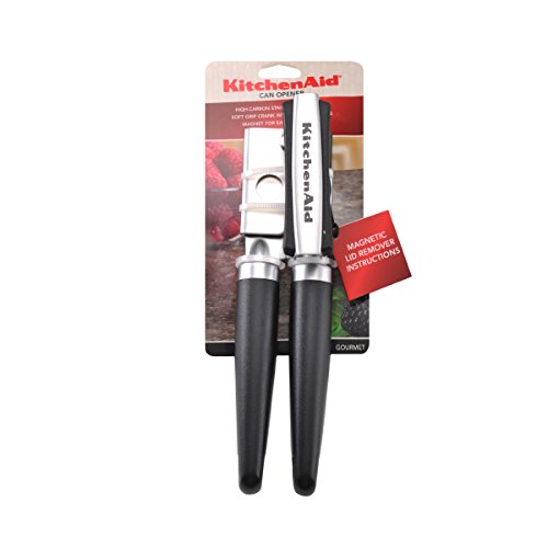 KitchenAid KN130OHOBA Gourmet Soft Grip Can Opener with Black