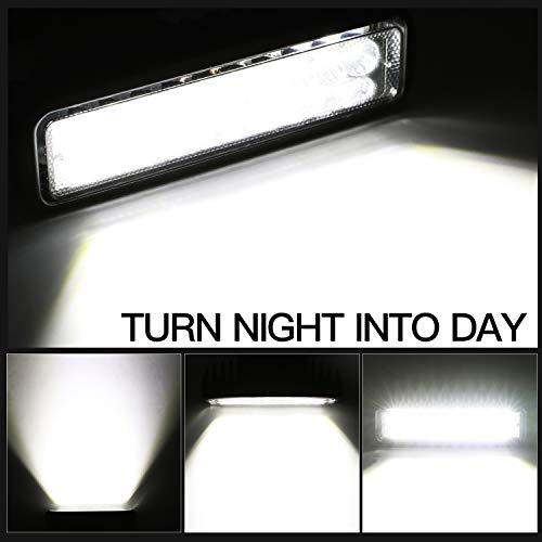 image for LED Light Bar, OFFROADTOWN 2PCS 80w 6Inch Spot LED Pods Work Light Off