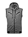 uxcell Men's Sleeveless Slim Fit Hoodie Vest Zipper Drawstring Gilet Jacket with Pockets 46 Gray