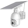 Security Cameras Wireless Outdoor,Pan Tilt 360° View Spotlight Rechargeable Solar Battery Powered WiFi System with…