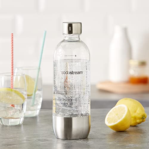 SodaStream 1L Classic Metal Carbonating Bottle, Single, Stainless Steel (1041191011) Pricepulse