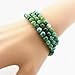 Qitian 6mm Agate Stone Handmade Bracelet 3 Wrap Stretch Bracelets